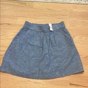 LOFT Gray Skater Mini Skirt Casual A-Line